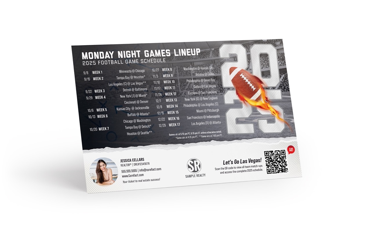 Football Schedule 2025 Magnet - Las Vegas (Print Only)
