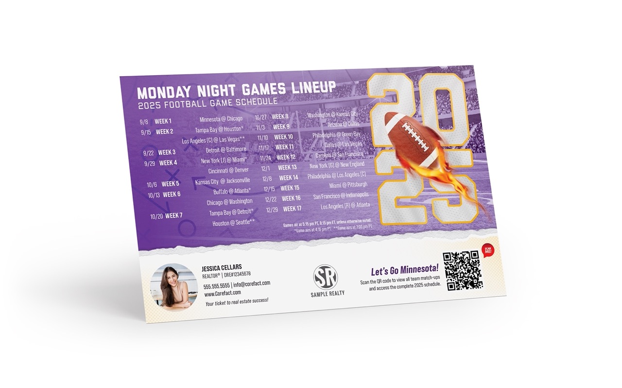 Football Schedule 2025 Magnet - Minnesota (Print Only)