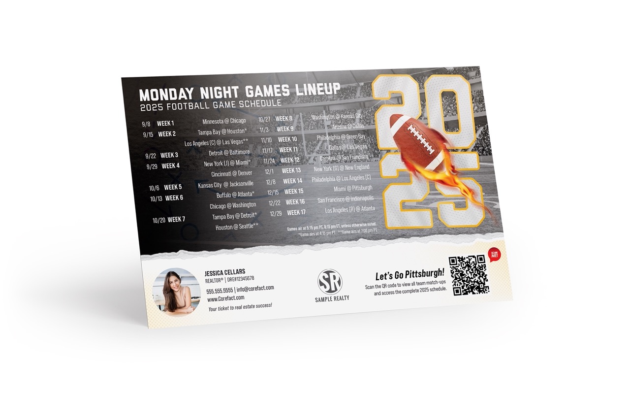 Football Schedule 2025 Magnet - Pittsburg (Print Only)