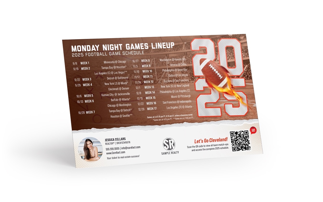 Football Schedule 2025 Magnet - Cleveland (Mailer)