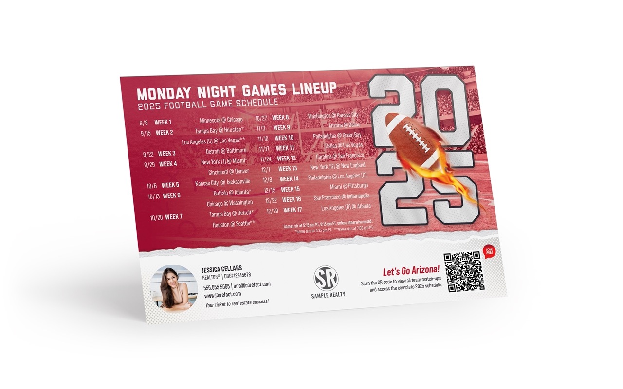Football Schedule 2025 Magnet - Arizona (Mailer)