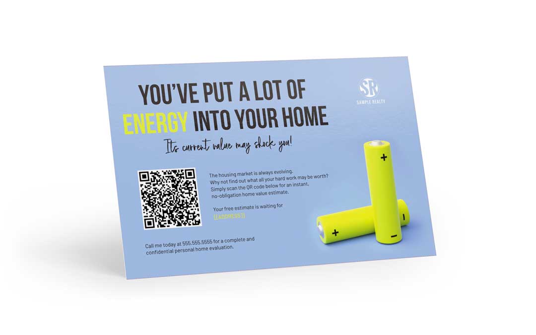 Bright Side 2 Postcard - Home Price Shock - QR Home Estimate