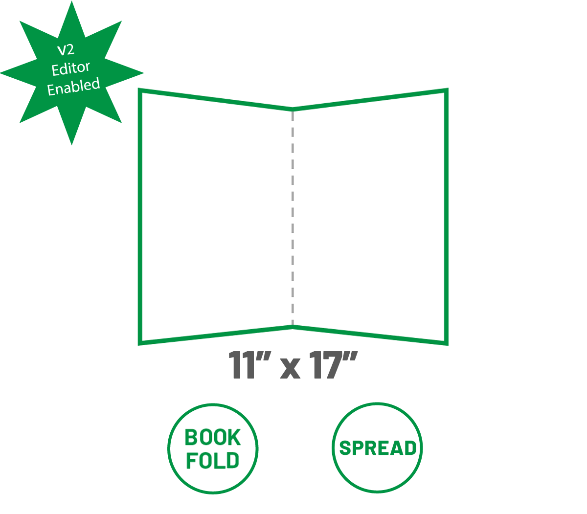 Upload - Book Fold Brochure<br>(Spread - 2 Page Art File)