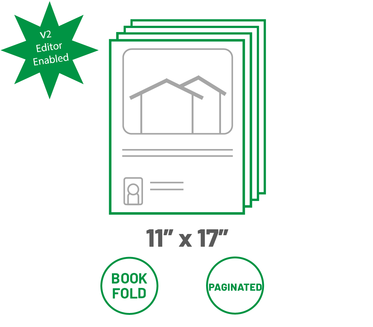 Upload - Book Fold Brochure<br>(Paginated - 4 Page Art File)