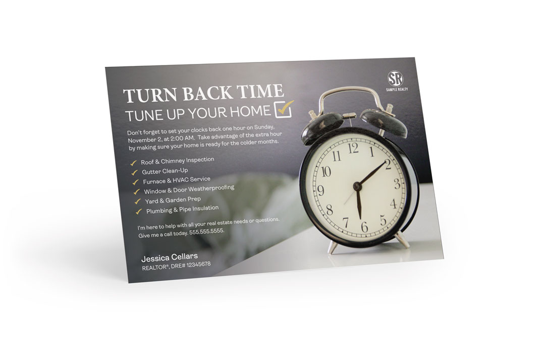 Seasonal Postcard - Fall Back - Turn Back Time