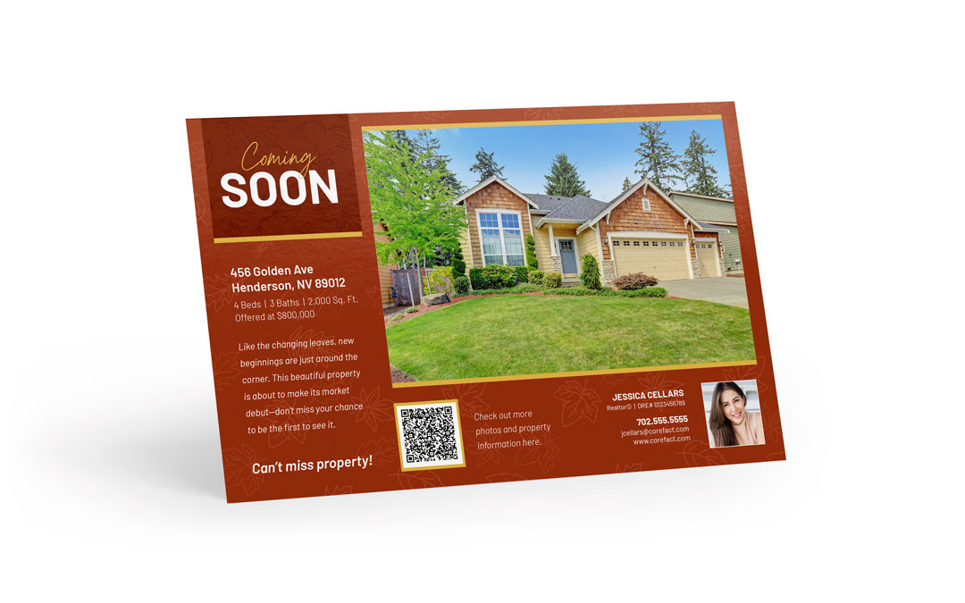 Seasonal Postcard - Coming Soon - Fall Home Sale