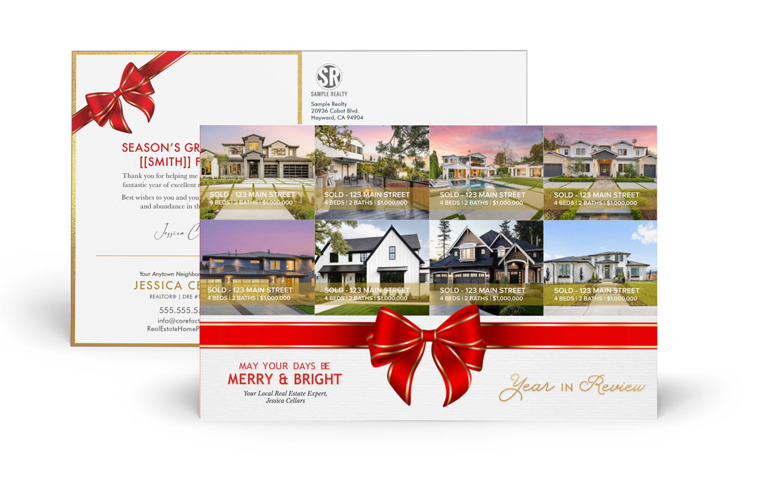 Seasonal Postcard - Holiday Year in Review - Proof of Production