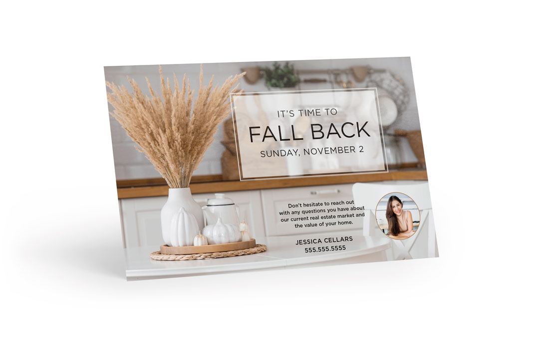 Seasonal Postcard - Time To Fall Back