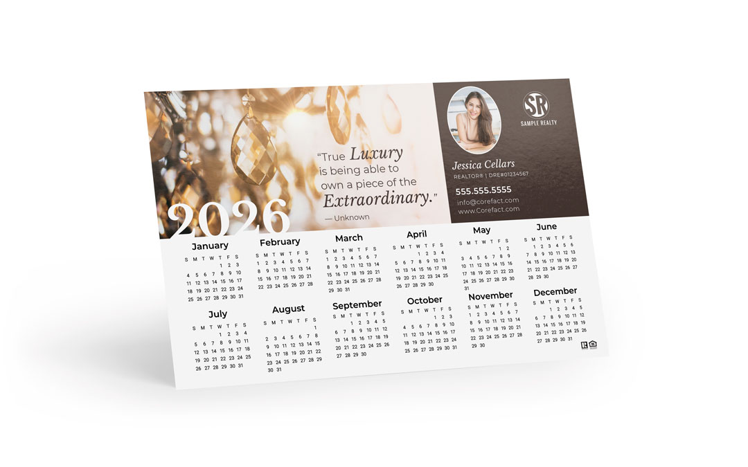 Calendar  Postcard  2026 - Chandelier
