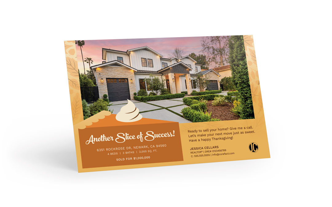 Seasonal Postcard - Just Listed - Slice of Success