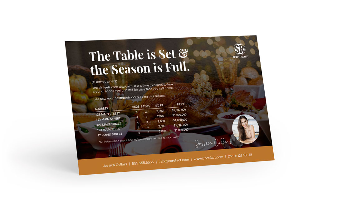 Seasonal Postcard - Happy Thanksgiving - Market Update (Manual) 