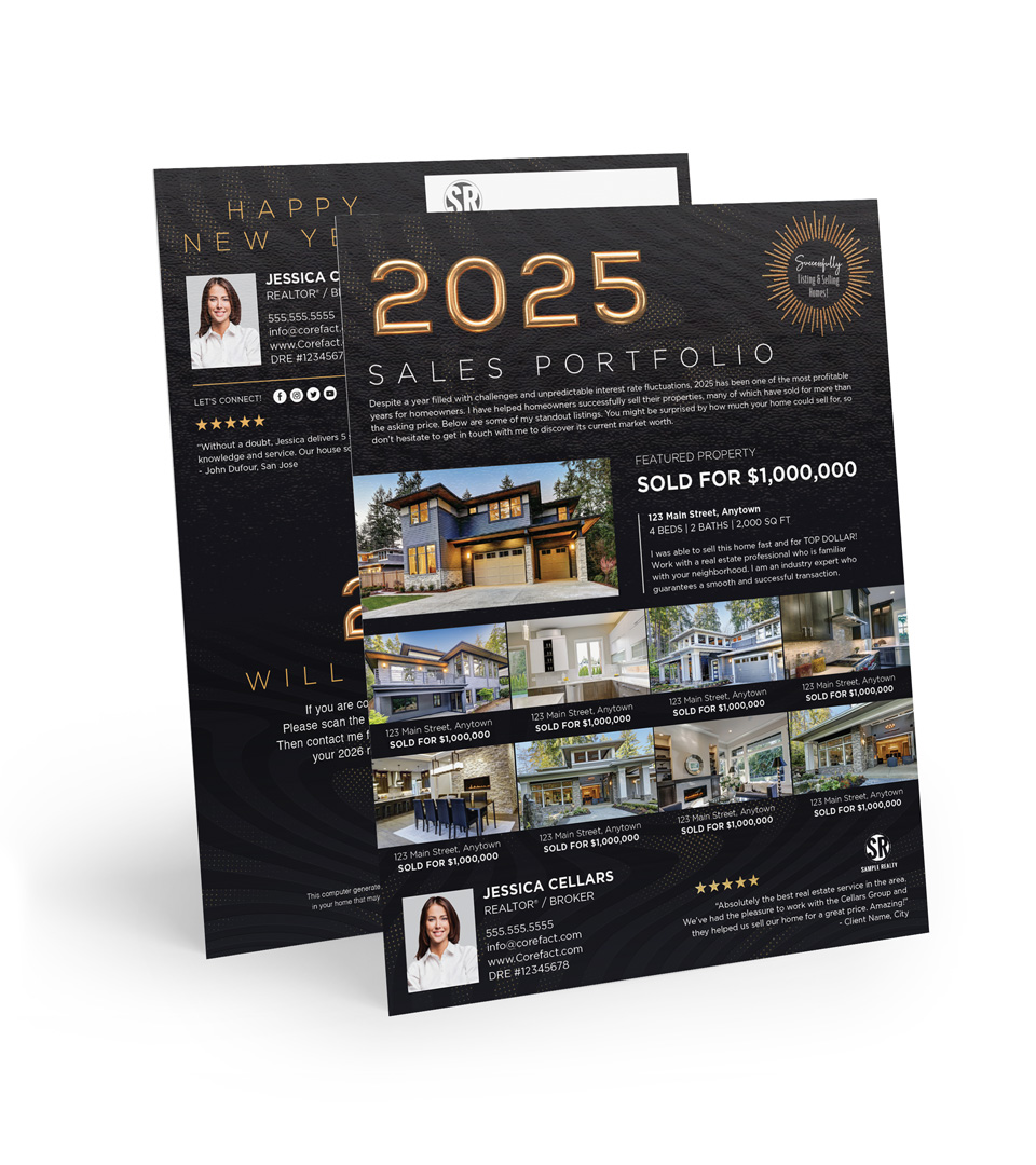 Sales Portfolio 2026 - Flat Mailer - Black and Gold