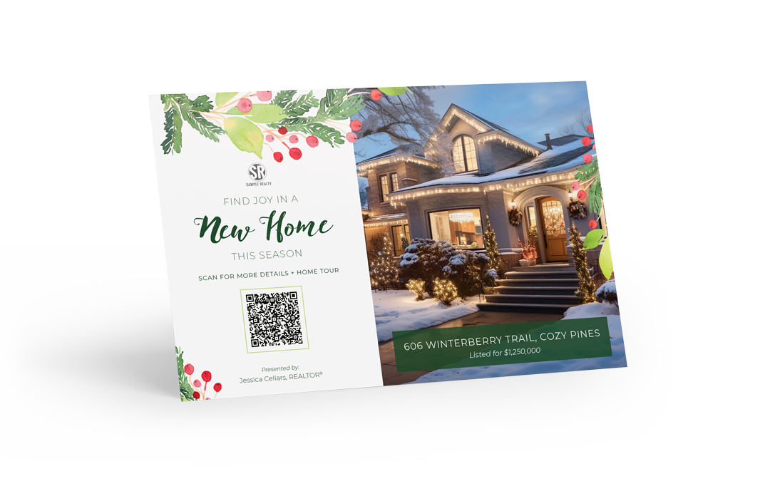 Seasonal Postcard - Just Listed Christmas - Find Joy