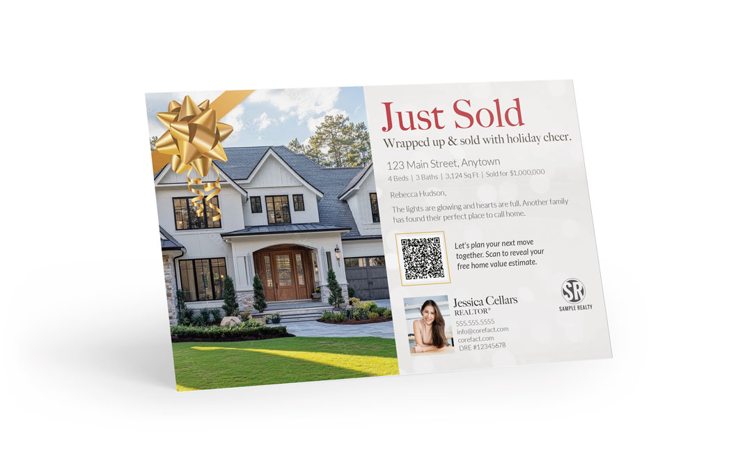 Seasonal Postcard - Just Sold Christmas - Perfect Gift 02