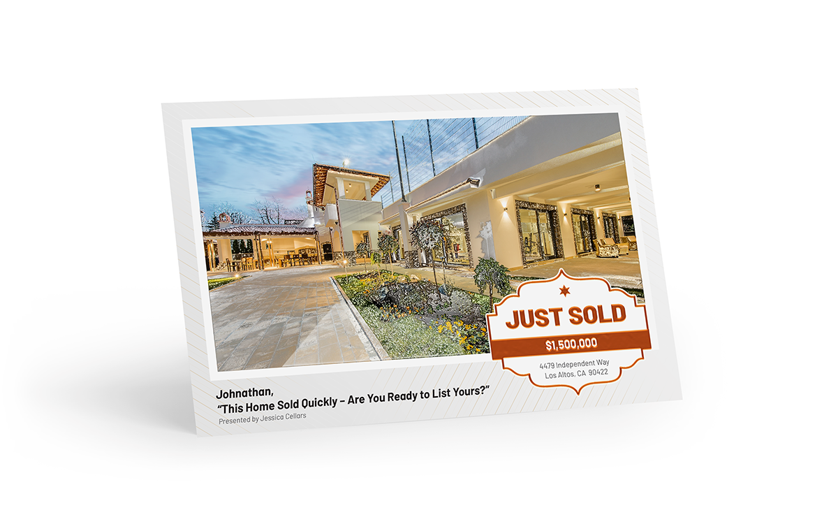 Foil & Varnish Postcard -  Copper Foil - Just Sold - Star Frame