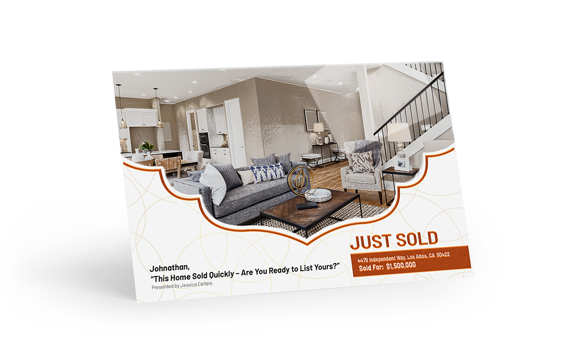 Foil & Varnish Postcard -  Copper Foil - Just Sold - Star Banner