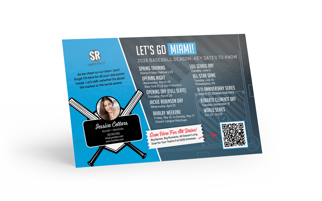 Magnets - Baseball Schedule Postcard - Miami (Mailer)