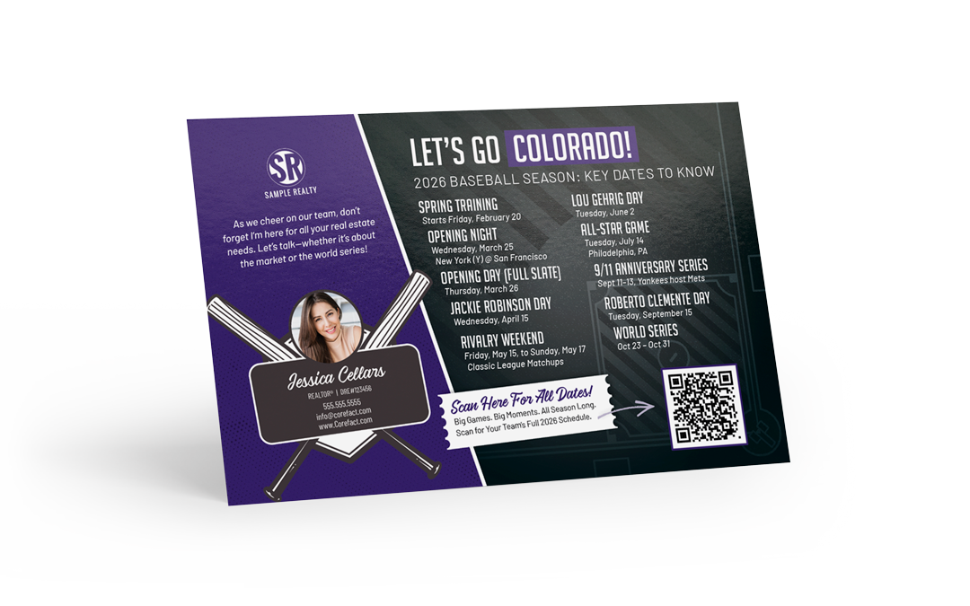 Magnets - Baseball Schedule Postcard - Colorado (Print Only)