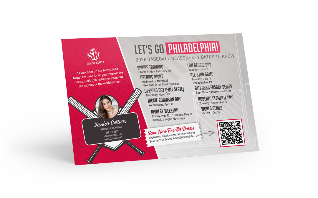 Magnets - Baseball Schedule Postcard - Philadelphia (Print Only)