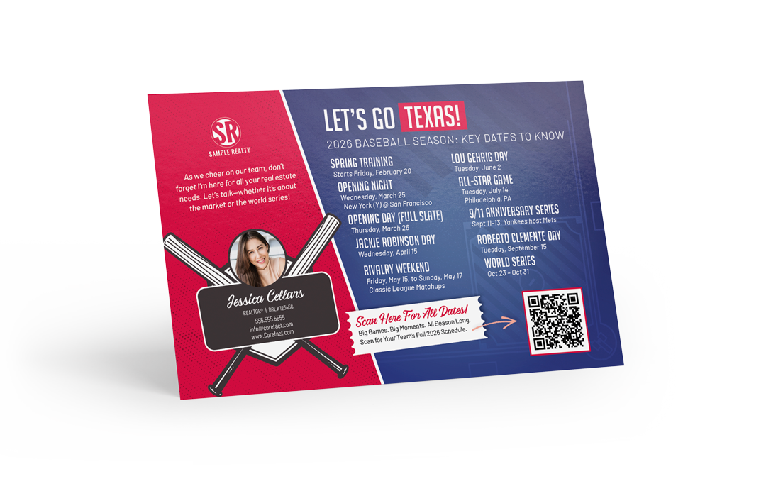 Magnets - Baseball Schedule Postcard - Texas (Print Only)