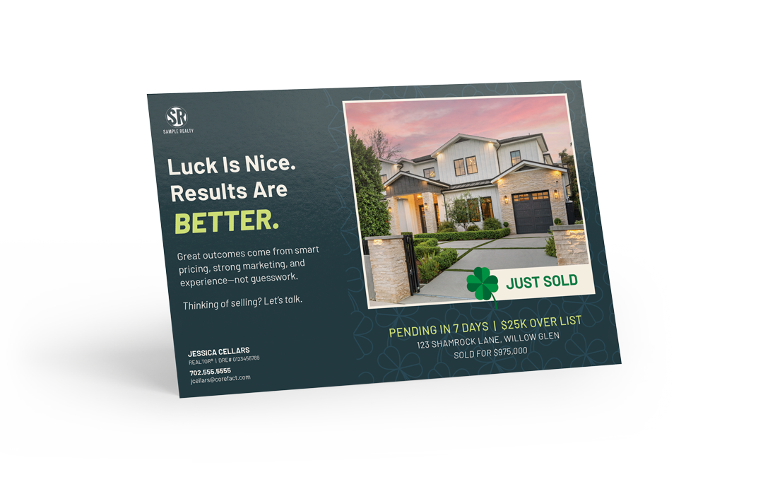 Seasonal Postcard - Just Sold - St Patricks Day