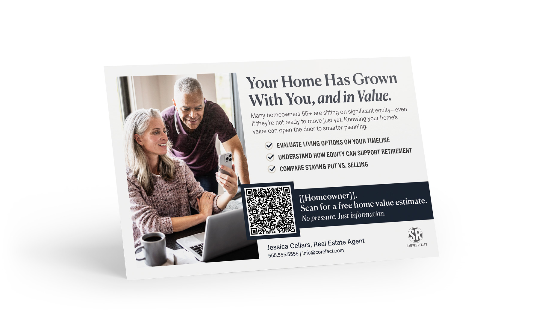 Senior Series Postcard - Home Estimate QR - Home Value Growth