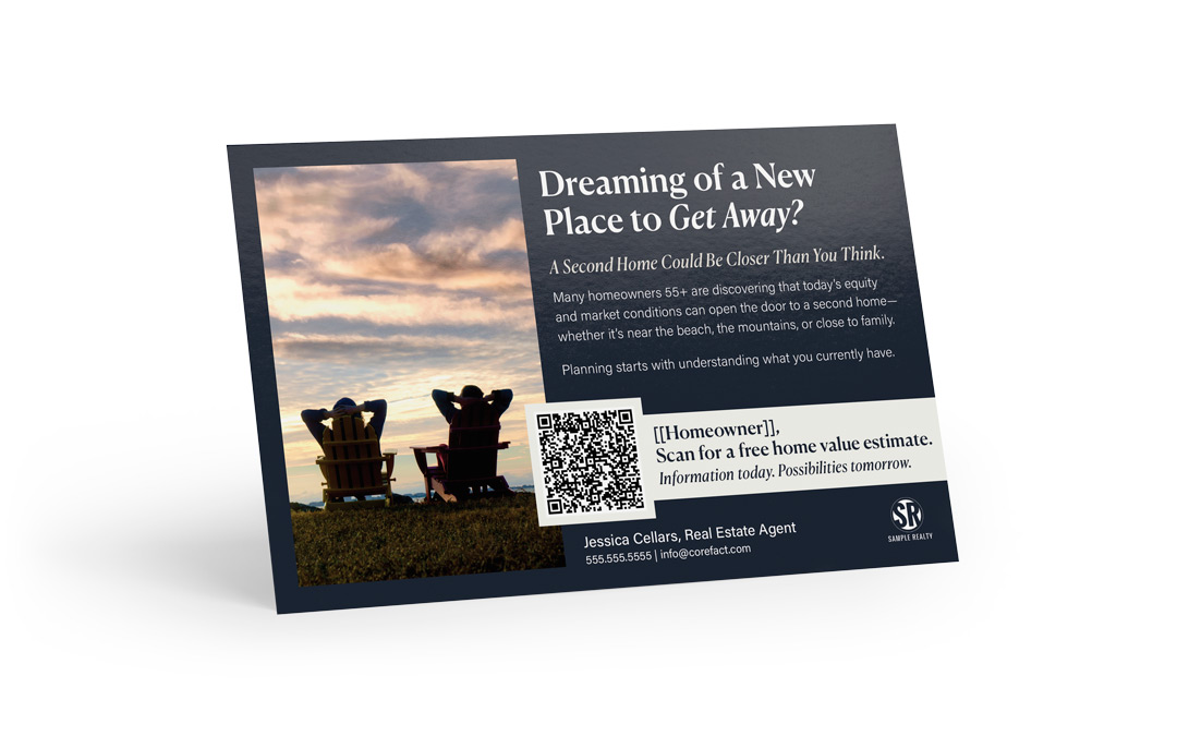 Senior Series Postcard - Home Estimate QR - Dream Retirement Location 