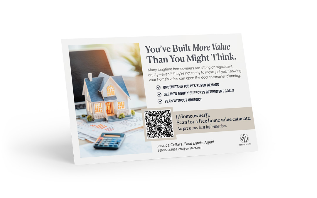 Senior Series Postcard - Home Estimate QR - Built Equity