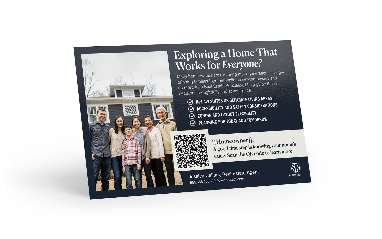 Senior Series Postcard - Home Estimate QR - Multi Generational