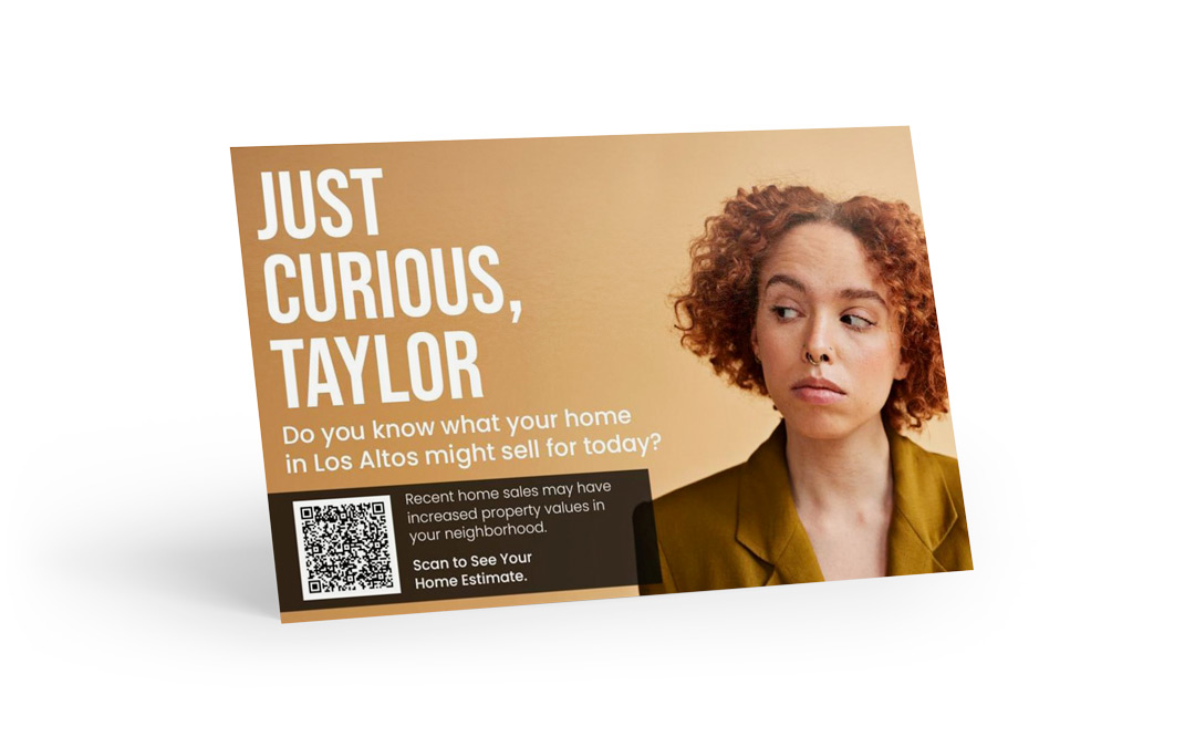 Home Estimate Postcard - Home Value QR - Just Curious