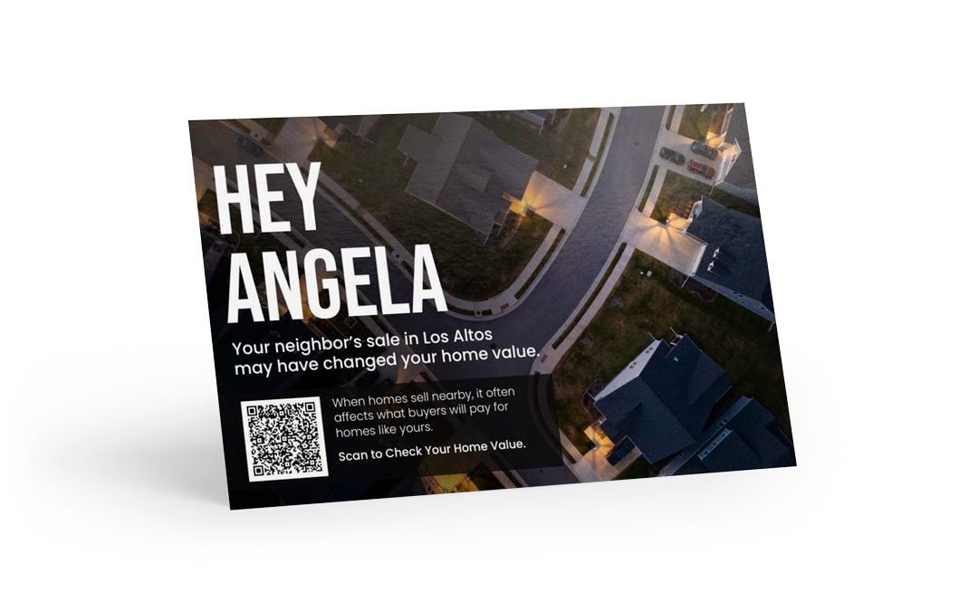 Home Estimate Postcard - Home Value QR - Hey, Check Your Value