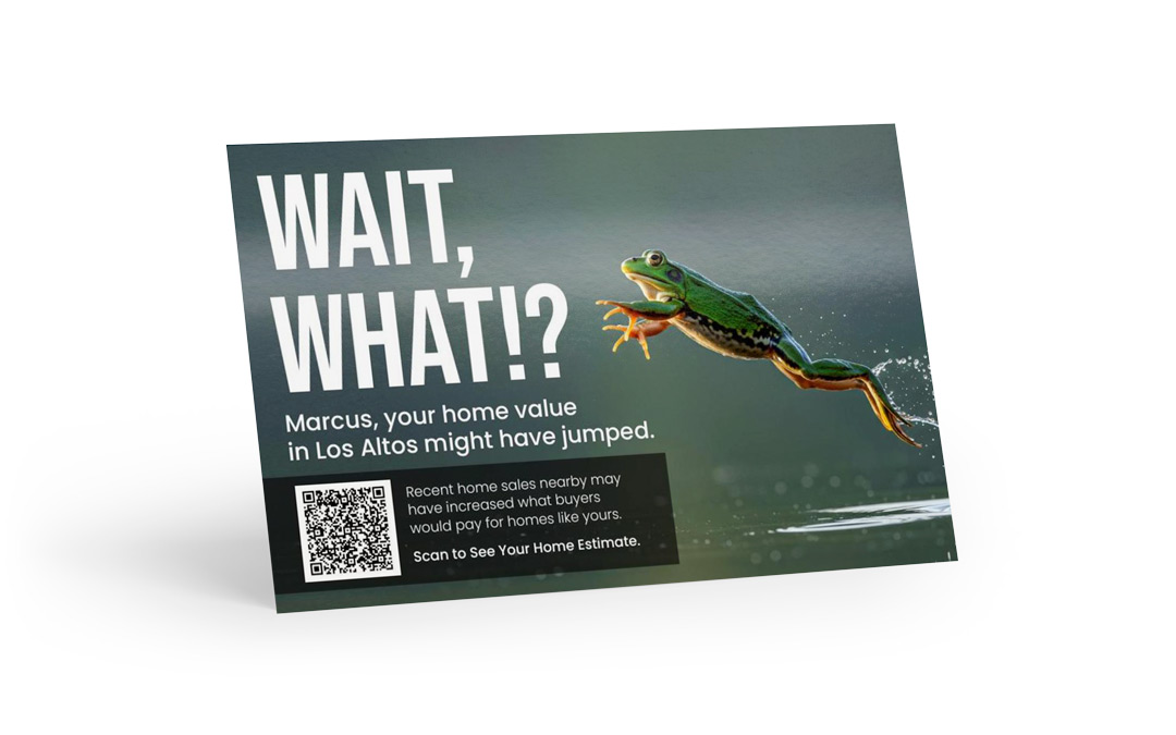 Home Estimate Postcard - Home Value QR - Wait What