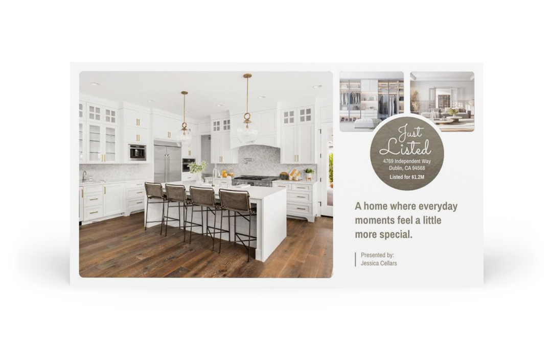 EDDM Postcard - Just Listed - Inspired Living - Three Photo 01