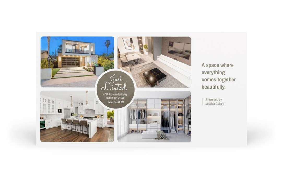 EDDM Postcard - Just Listed - Inspired Living - Four Photo 01