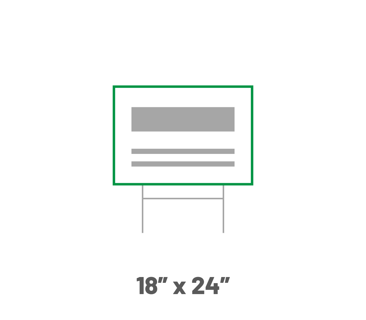 Upload - 18 x 24 H-Stake - Double Sided Sign