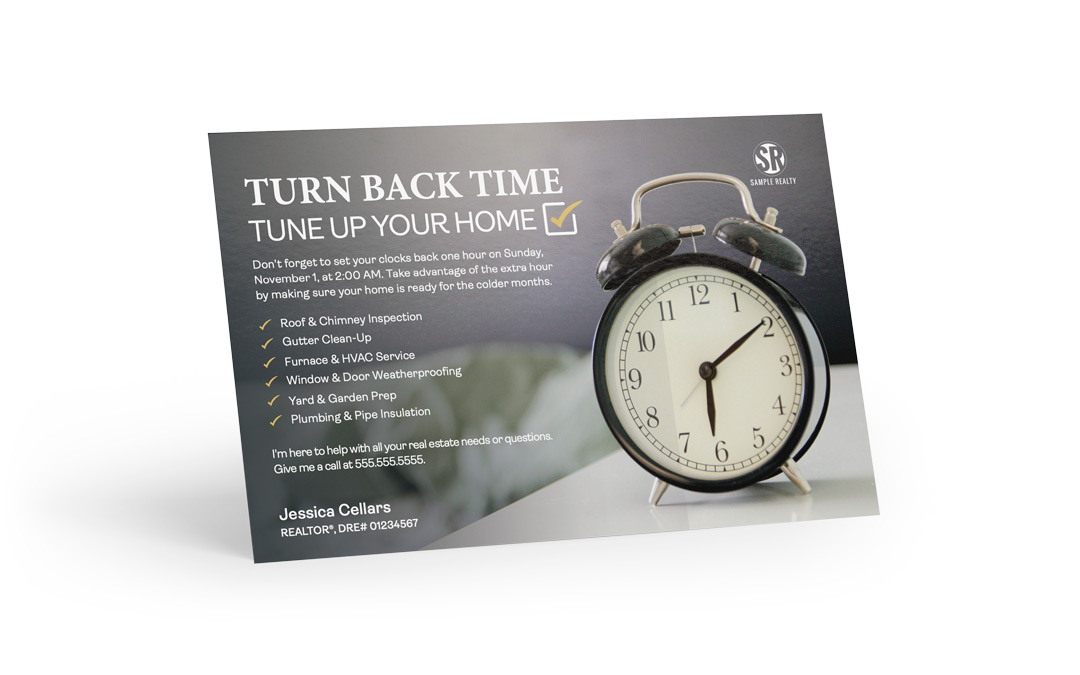 Seasonal Postcard - Fall Back - Turn Back Time