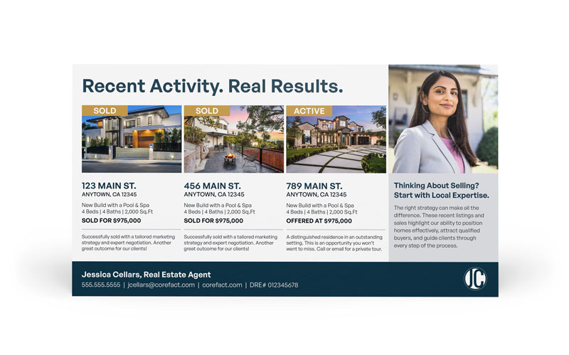 Proof of Production Postcard - Real Results - Three Photos 