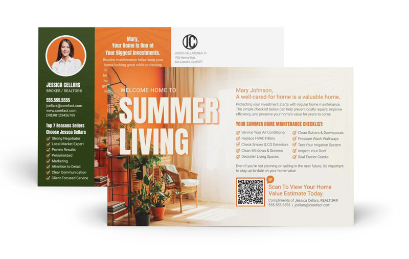 Seasonal Postcard - Summer Living - Checklist - Home Maintenance