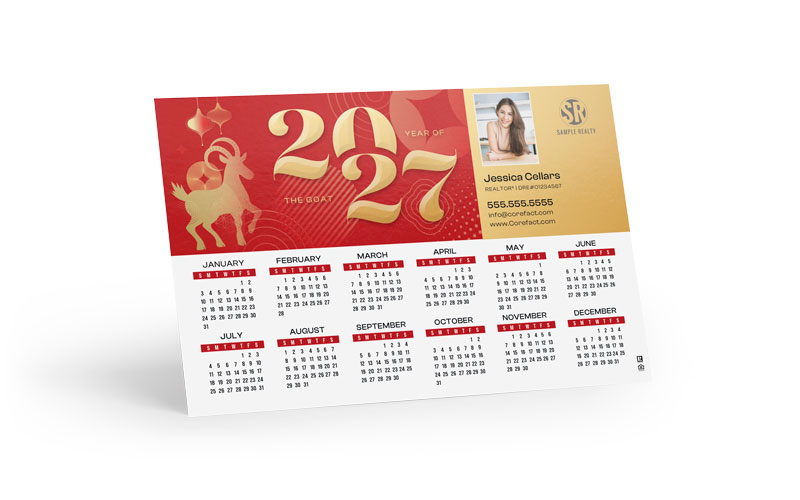 Calendar Magnet - 2027 - Year of the Goat (Mailer)