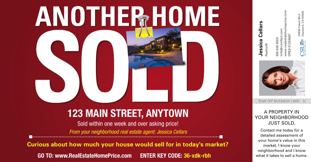 Corefact Tear Off BC - Just Sold Red Sign Corefact Tear Off BC - Just Sold Red Sign