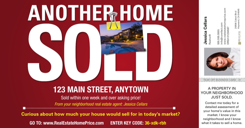 Corefact Tear Off BC - Just Sold Red Sign Corefact Tear Off BC - Just Sold Red Sign