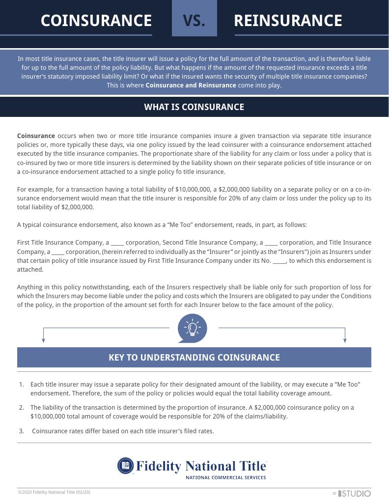 Coinsurance vs. Reinsurance (Logo)