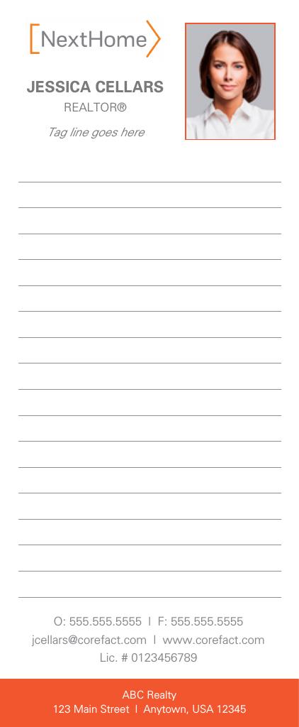Corefact NextHome - 3.5 x 8.5 Notepad Corefact NextHome - 3.5 x 8.5 Notepad