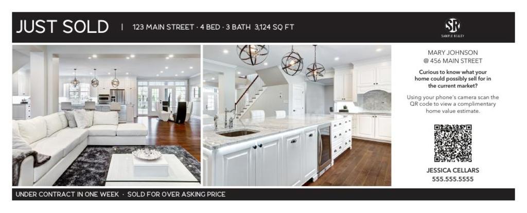 Corefact Just Sold Postcard <br> Home Estimate QR Code - Grid Corefact Just Sold Postcard <br> Home Estimate QR Code - Grid