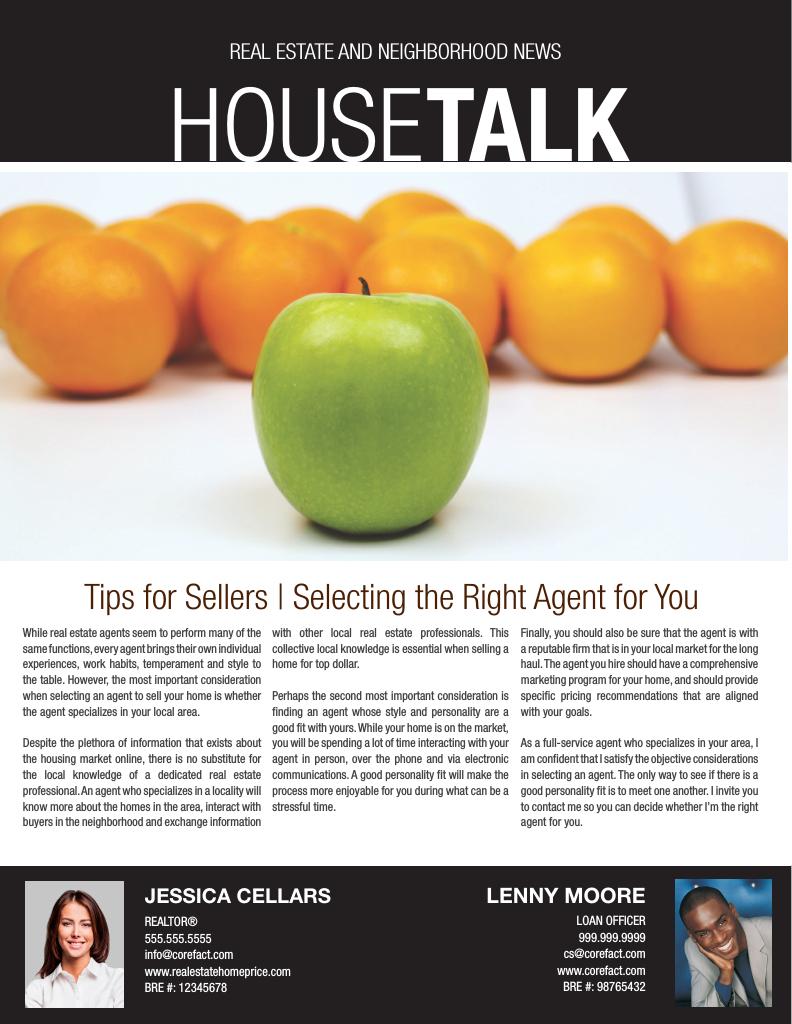 Corefact House Talk Trifold - Select Right Agent TEAM Corefact House Talk Trifold - Select Right Agent TEAM