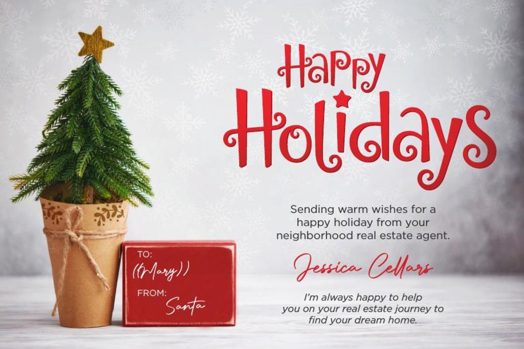 Corefact Seasonal Postcard <br> Happy Holidays Tree Corefact Seasonal Postcard <br> Happy Holidays Tree
