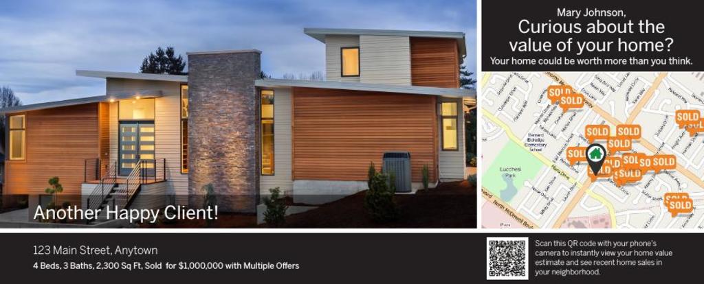 Corefact Just Sold Postcard <br> Home Estimate QR Code - Champion Corefact Just Sold Postcard <br> Home Estimate QR Code - Champion
