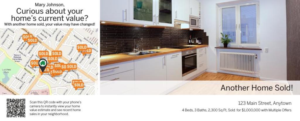 Corefact Just Sold Postcard <br> Home Estimate QR Code - Trendsetter Corefact Just Sold Postcard <br> Home Estimate QR Code - Trendsetter