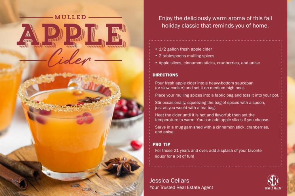 Corefact Recipe Postcard <br> Mulled Apple Cider Corefact Recipe Postcard <br> Mulled Apple Cider