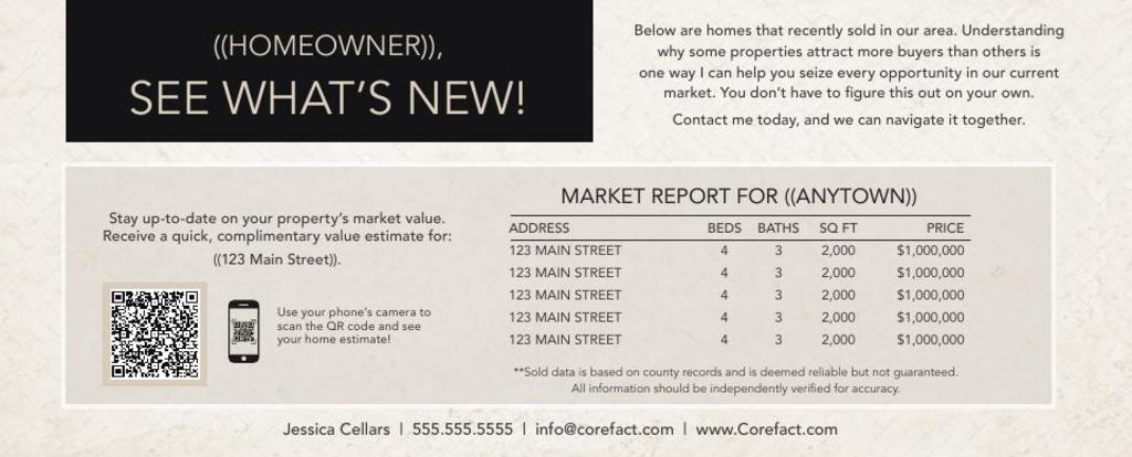Corefact Market Update Postcard <br> Home Estimate QR Code - Sandstone (Manual) Corefact Market Update Postcard <br> Home Estimate QR Code - Sandstone (Manual)
